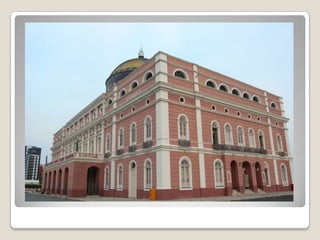 Salão Nobre: Domenico de AngelisDados históricos:O Teatro começou a ser construído em 1884, mas teve suas obras paralisadas até a administração de Eduardo Ribeiro. A construção foi retomada em 1893