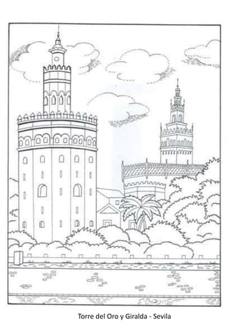 Torre del Oro y Giralda - Sevila
 