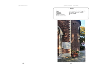 44 45
Mémoire et souvenirs - Grez-Doiceau
Jean-pierre Bontront
Plaque
Origine			 Guerre mondiale 1914-1918 - Congo 1893
Localisation			 Mur de l’église Saint-Pierre - Doiceau
Coordonnées		 50.72944, 4.66408
Nombre de personnes		 34
Date de commémoration	
Crédit
photo
:
Jean-pierre
Bontront
©
2021
 