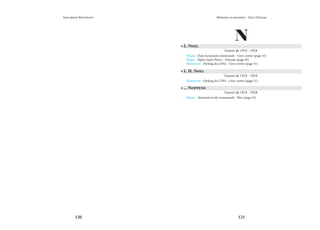 120 121
Mémoire et souvenirs - Grez-Doiceau
Jean-pierre Bontront
N
• L. Noel
Guerre de 1914 - 1918
Plaque - Dans la maison communale - Grez-centre (page 43)
Plaque - Église Saint-Pierre - Doiceau (page 45)
Monument - Parking du CPAS - Grez-centre (page 51)
• L. H. Noel
Guerre de 1914 - 1918
Monument - Parking du CPAS - Grez-centre (page 51)
• ... Noppens
Guerre de 1914 - 1918
Plaque - Ancienne école communale - Biez (page 55)
 