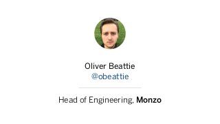 Oliver Beattie
@obeattie
Head of Engineering, Monzo
 