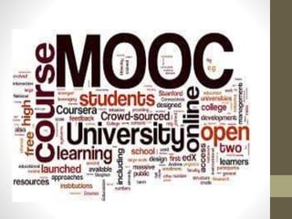 About
• MOOC is a Massive Open Online Class
• Started by Academia’s best and the brightest and now
filtering down to the t...