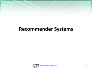 https://portal.futuregrid.org
Recommender Systems
65
 