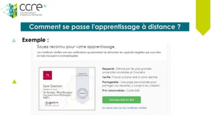 Comment se passe l'apprentissage à distance ?
Exemple :
 
