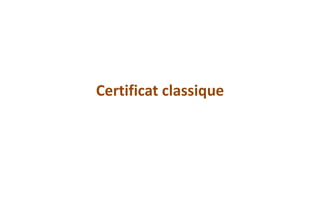 Certificat classique
 
