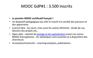 Candidature du #MOOCGdP aux e-learning excellence awards CEGOS - février 2014 