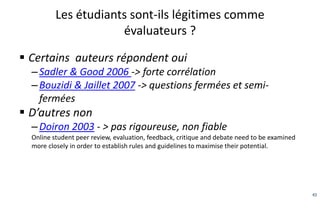 Qu’est-ce que ça veut
dire ?
Qu’on n’a pas une loi normale/de Gauss mais que
l’on se rapproche d’une loi log-normale (mais sans y être
exactement)
• les test statistiques habituels sont inappropriés
• ln(100-note) comme préalable aux tests
 