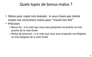 Axe de progrès 1 : l’auto-évaluation
66
Mise en place de l’auto-évaluation sur Canvas par UNOW, agence de
conception/hébergement
 
