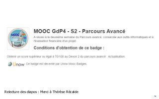 74
Relecture des diapos : Merci à Thérèse Récalde
 