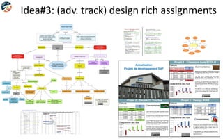 Idea#3: (adv. track) design rich assignments
 