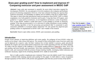 Partie 1
Les travaux en cours
autour du MOOC GdP
 