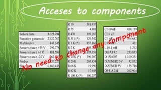Acceses to components
 