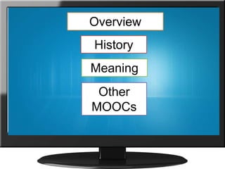 Overview
History
Meaning
Other
MOOCs
 