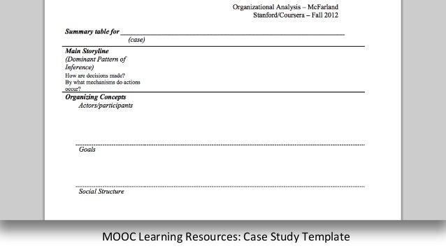 mooc organizational analysis daniel mcfarland organizational analysis template
