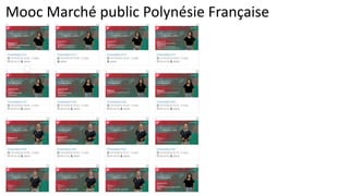 Mooc Marché public Polynésie Française
 