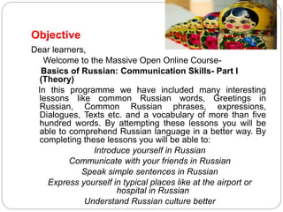Introduction to the Basics of Russian | PPTX