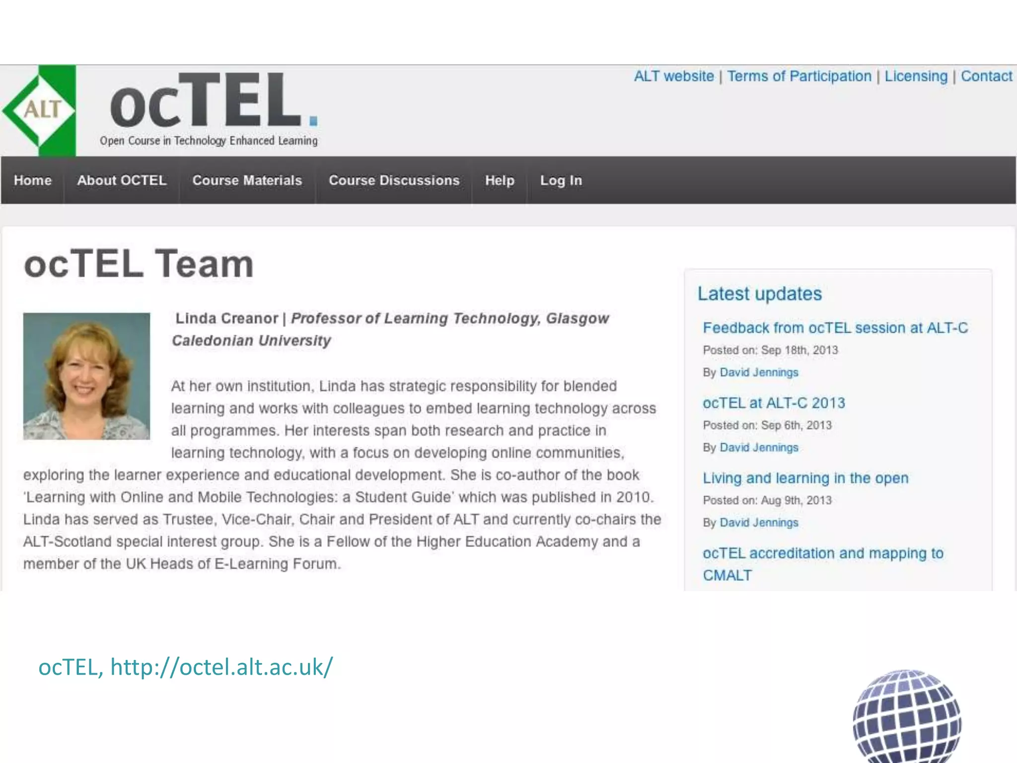 ocTEL, http://octel.alt.ac.uk/

 