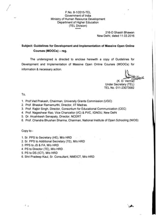 / F.No.8-1/2015-TEL
Government of India 

Ministry of Human Resource Development 

Department of Higher Education 

(TEL D...