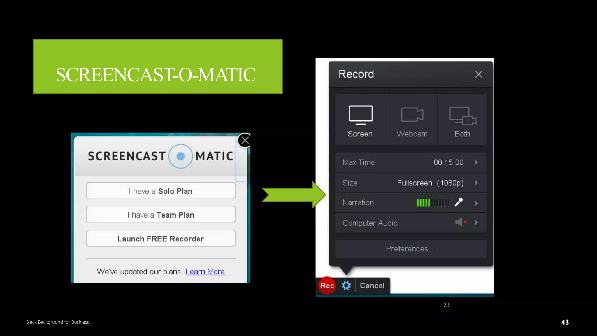 43
Black Background for Business
23
SCREENCAST-O-MATIC
DR.SUMI 43
 