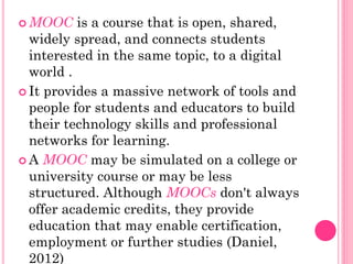 My MOOC- Food, Nutrition and Your Health | PPT