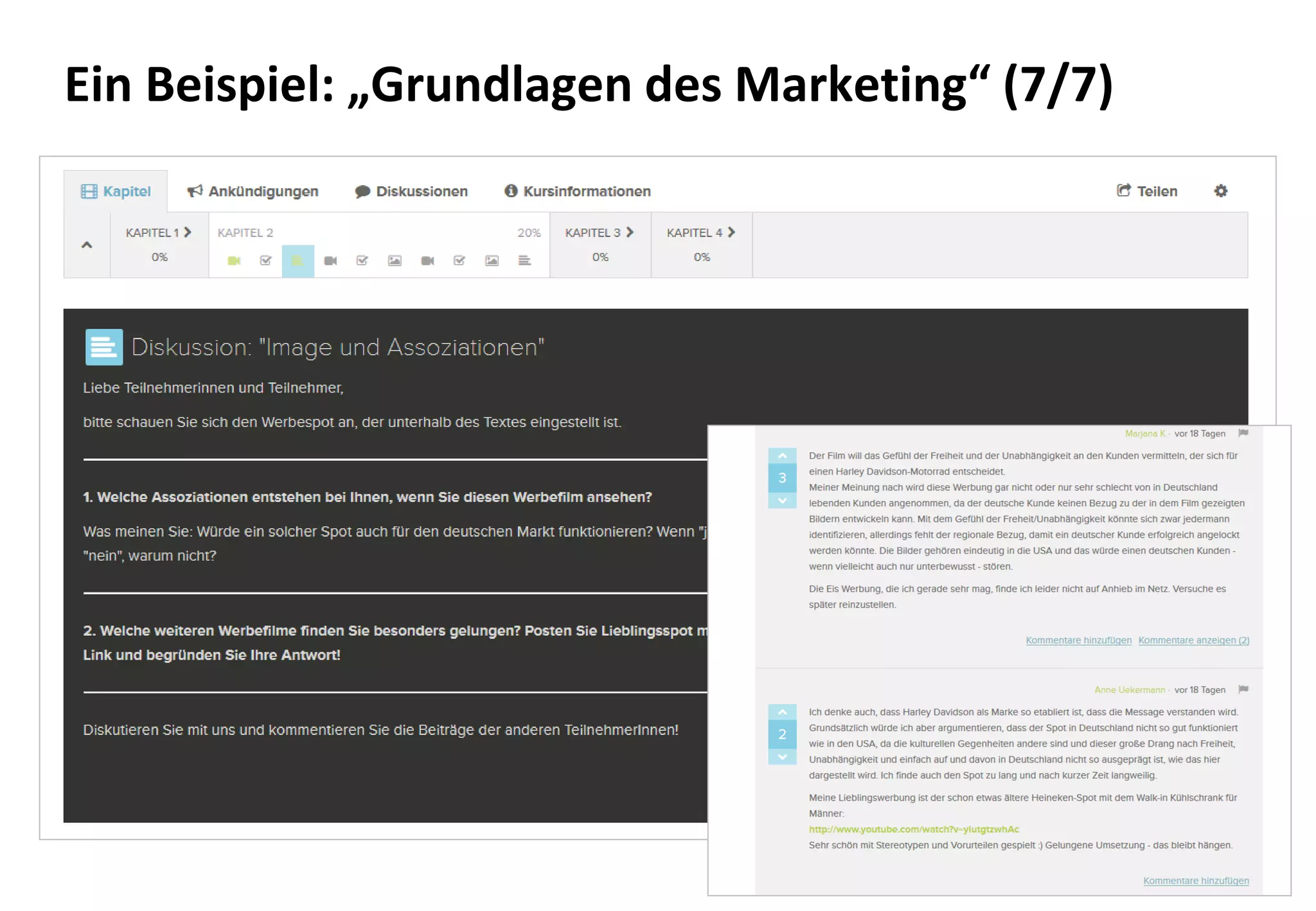 32
Ein Beispiel: „Grundlagen des Marketing“ (7/7)
 