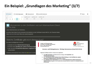28
Ein Beispiel: „Grundlagen des Marketing“ (3/7)
 