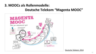 22
3. MOOCs als Rollenmodelle:
Deutsche Telekom “Magenta MOOC”
Deutsche Telekom, 2014
 