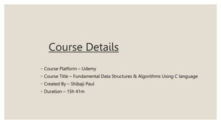 Data Structures in C | PPTX