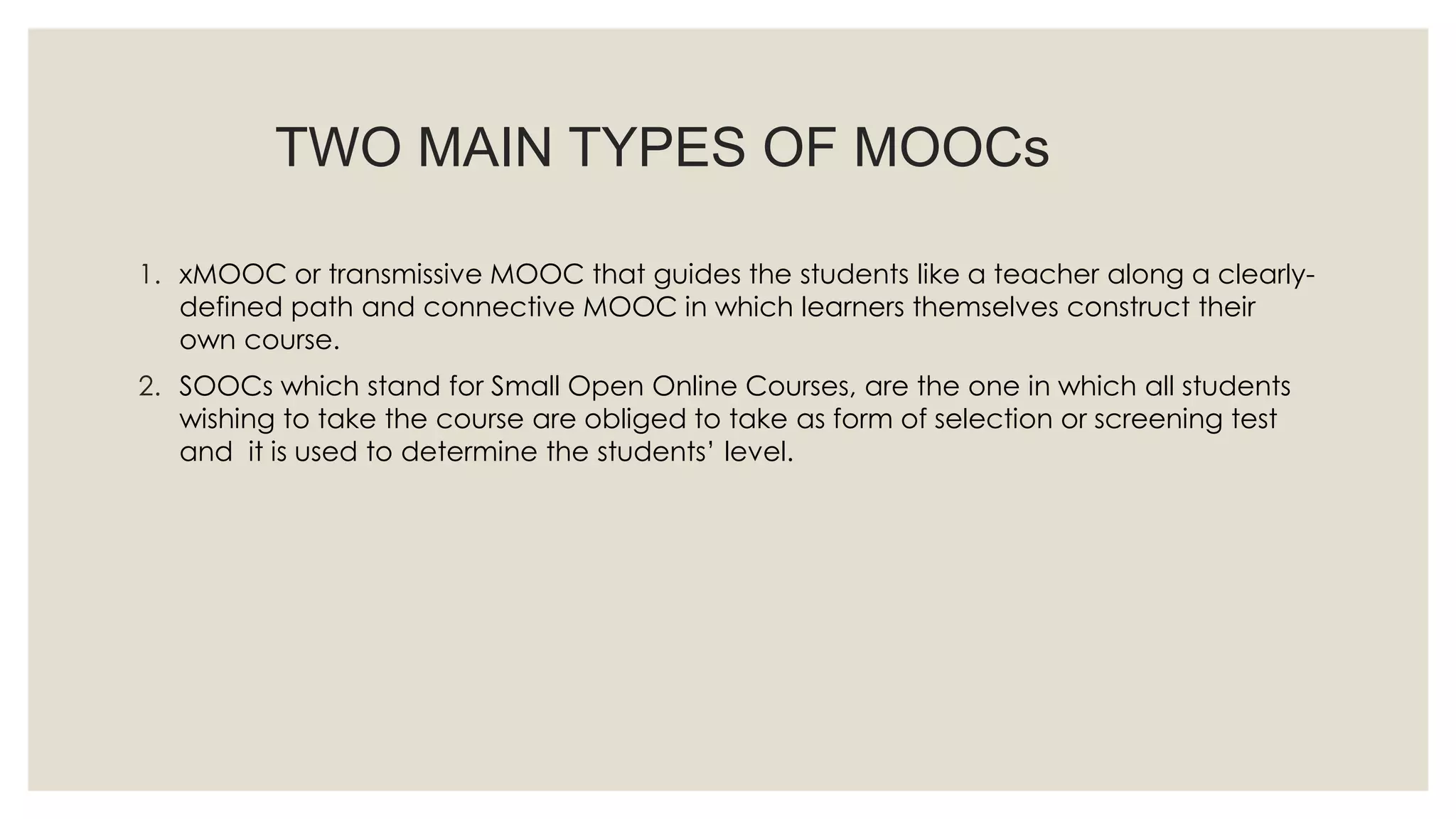 MOOC PRESENTATION | PPTX