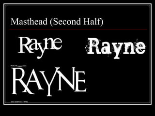 Masthead (Second Half) 