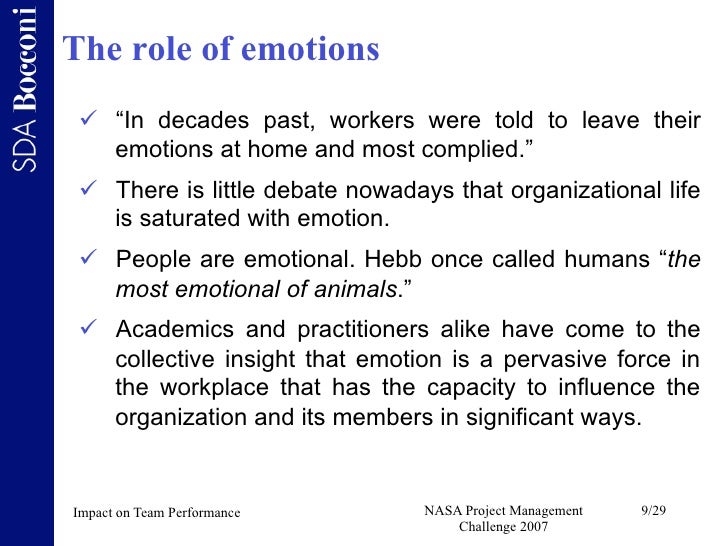 Mood and emotions impact on team performance Mood and emotions impact on team performance