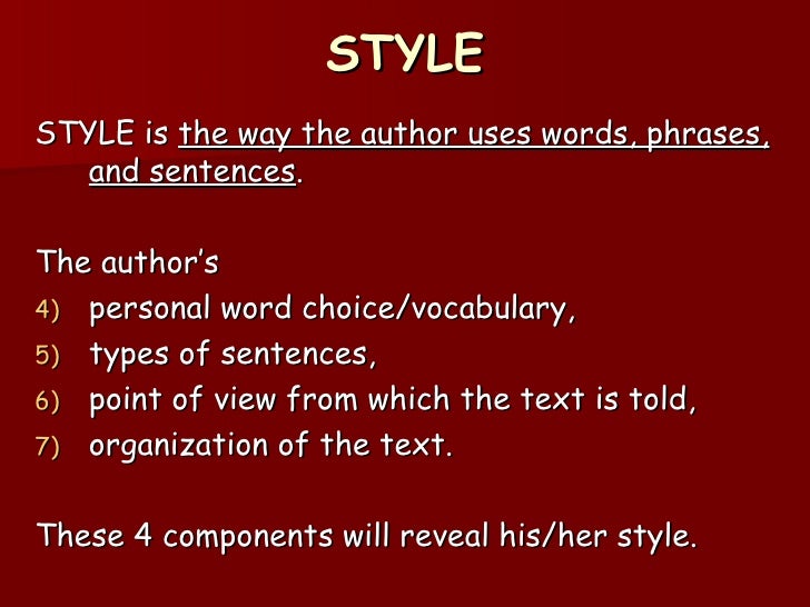 author s style