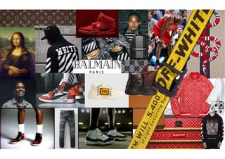 Mood board about fashion and influeces from art and music.