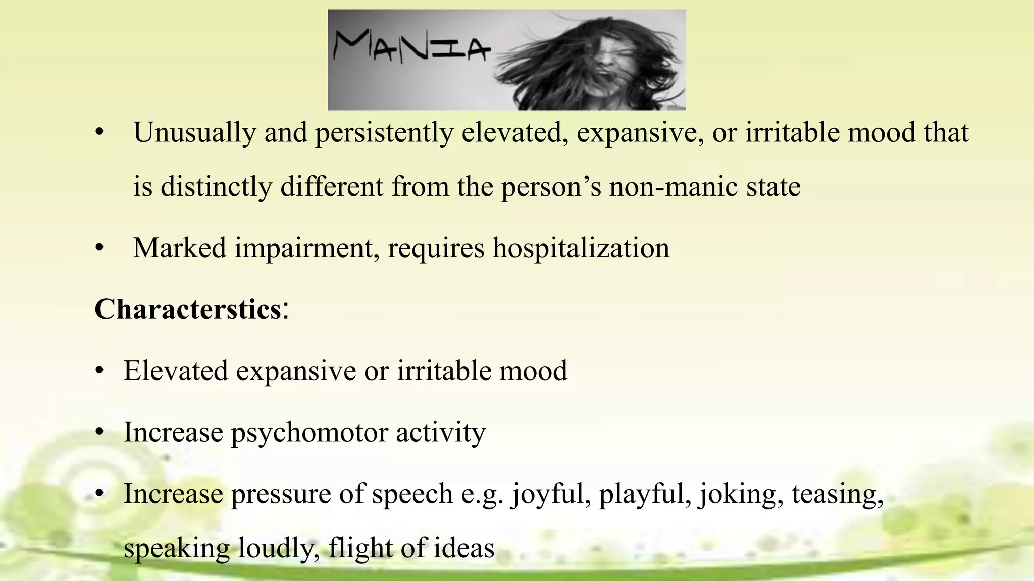 Mood disorder and depression | PPTX