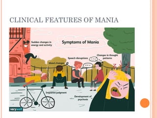 CLINICAL FEATURES OF MANIA
 