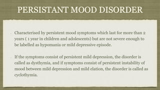 Mood disorders- MSW PPT.pdf Power point. | PDF