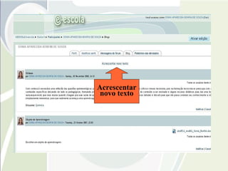 Acrescentar novo texto 
