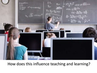 How does this influence teaching and learning?