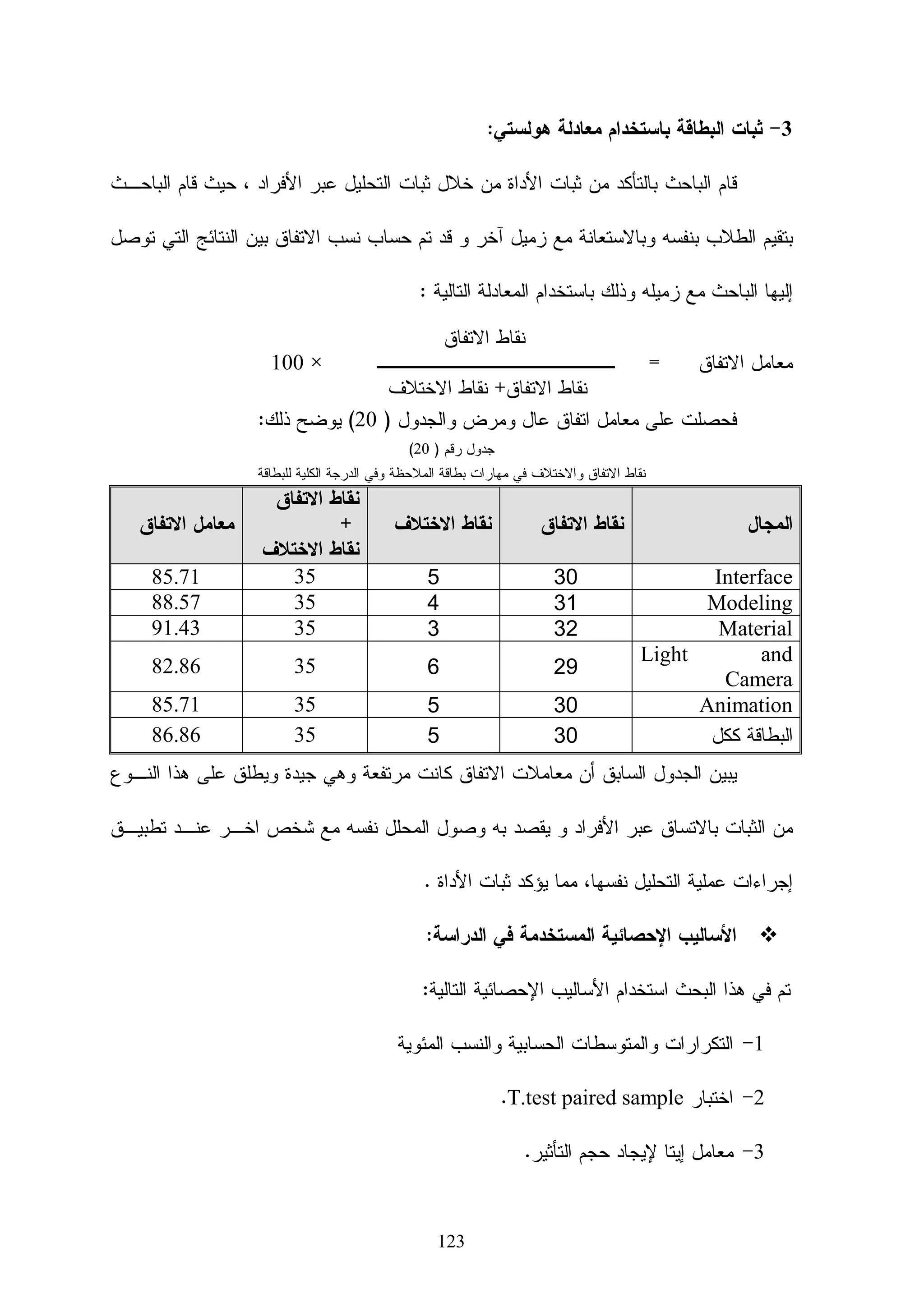 ‫ﺍﻝﻔﺼل ﺍﻝﺭﺍﺒﻊ‬
‫ﺃﺩﻭﺍﺕ ﺍﻝﺩﺭﺍﺴﺔ ﻭﺇﺠﺭﺍﺀﺍﺘﻬﺎ‬


                      ‫ﻤﻨﻬﺞ ﺍﻝﺩﺭﺍﺴﺔ‬


                     ‫ﻤﺠﺘﻤﻊ ﺍﻝﺩﺭﺍﺴﺔ‬


                      ‫ﻋﻴﻨﺔ ﺍﻝﺩﺭﺍﺴﺔ‬


           ‫ﻤﻜﻭﻨﺎﺕ ﺒﺭﻨﺎﻤﺞ ﺍﻝﻤﺎﻜﺱ‬


            ‫ﺒﻨﺎﺀ ﺍﻝﻤﻘﺭﺭ ﺍﻻﻝﻜﺘﺭﻭﻨﻲ‬


                     ‫ﺃﺩﻭﺍﺕ ﺍﻝﺩﺭﺍﺴﺔ‬


                ‫ﺍﻷﺴﺎﻝﻴﺏ ﺍﻹﺤﺼﺎﺌﻴﺔ‬




           ‫48‬
 