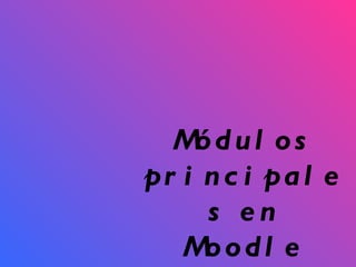Módulos principales en Moodle 