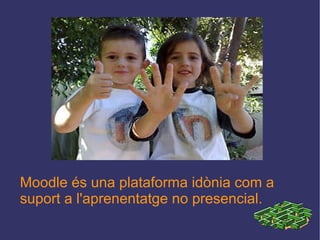 Moodle és una plataforma idònia com a suport a l'aprenentatge no presencial. 