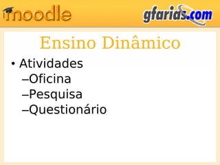 Ensino Dinâmico Atividades Oficina Pesquisa Questionário 