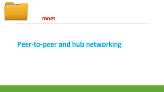 mnet 
Peer-to-peer and hub networking 
 
