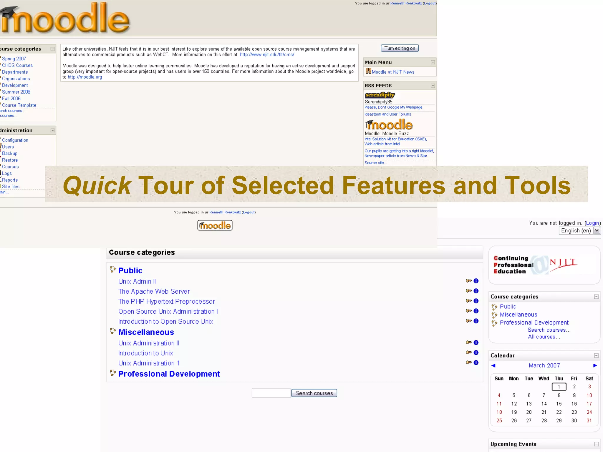 Quick Tour of Selected Features and Tools
 