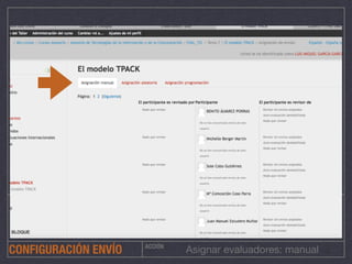 ACCIÓN
Asignar evaluadores: manualCONFIGURACIÓN ENVÍO
 
