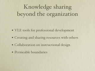 Knowledge Management in Moodle