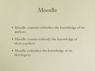 Knowledge Management in Moodle