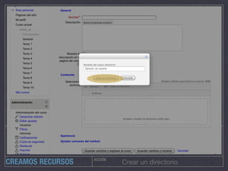 ACCIÓN
Crear un directorioCREAMOS RECURSOS
 