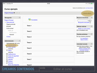 CREAMOS CONTENIDOS ACCIÓN
Editar el curso
 