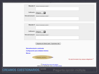ACCIÓN
Pregunta opción múltipleCREAMOS CUESTIONARIOS
 